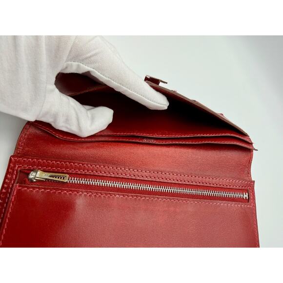 Authentic HERMES Epsom Leather Bearn Long Wallet | COA Included | Very Good Cond - Picture 5 of 11